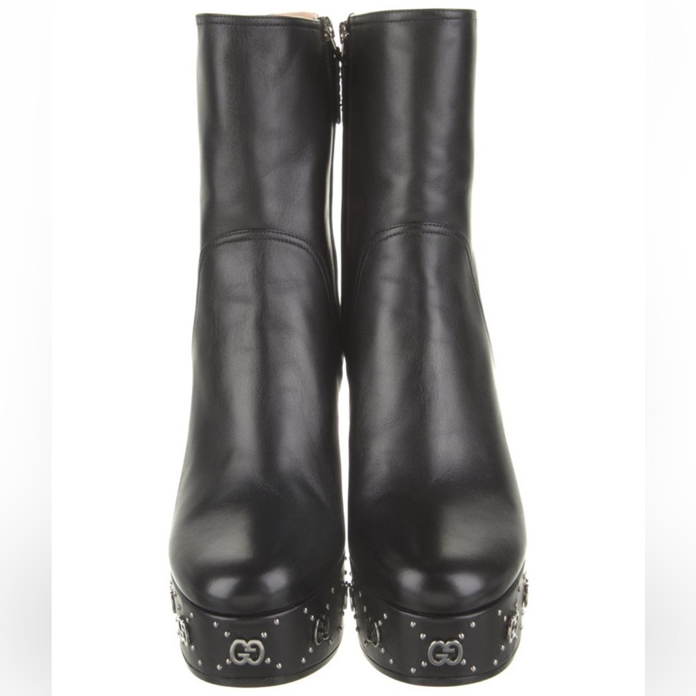 Gucci Leather Platform Boots - Picture 2 of 4